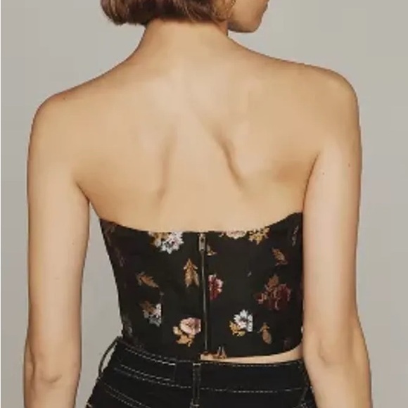 Anthropologie Maeve Embellished Cropped Corset Top - Picture 5 of 6